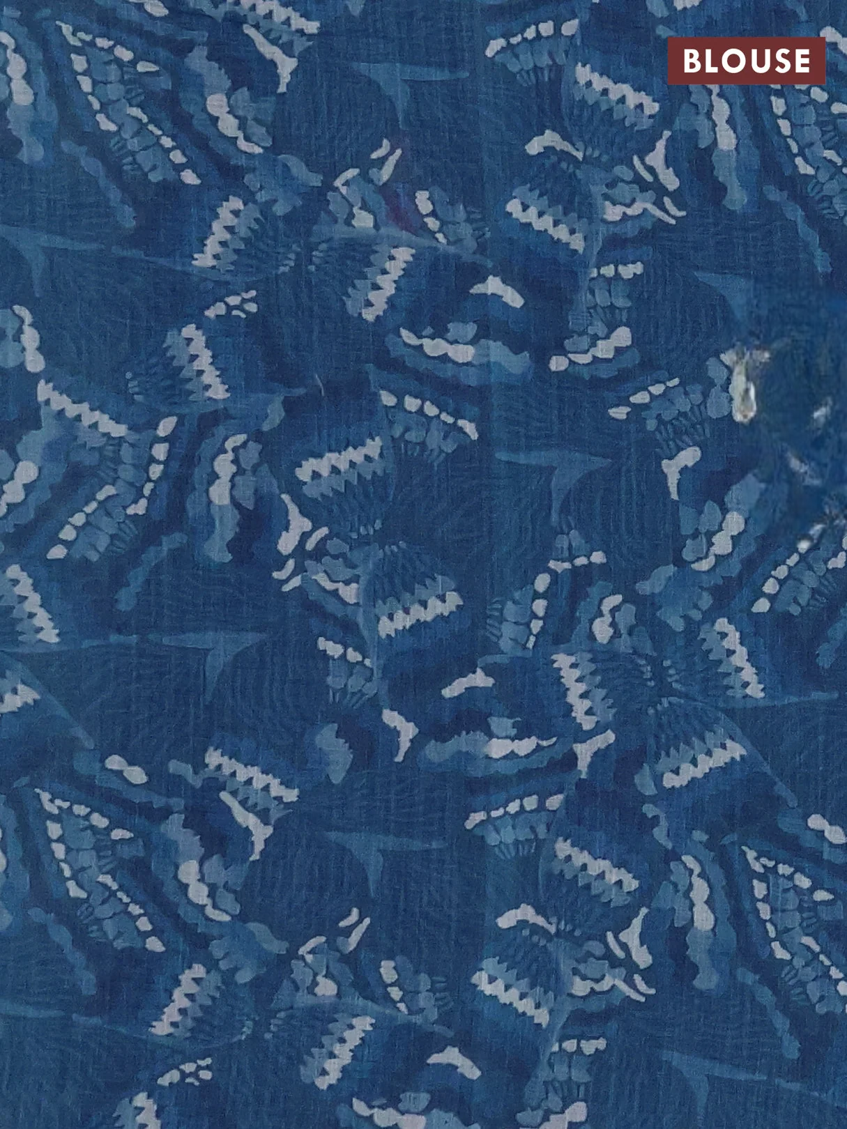 Khadi Linen Cotton Saree - Navy Blue